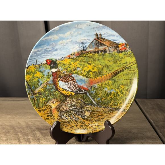 Collector Plate Edwin Knowles Wayne Anderson Upland Birds The Pheasant w/ Cert - Picture 1 of 7